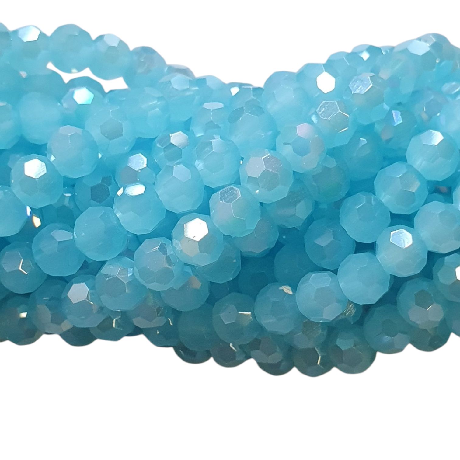 Facet Rond - Light Blue - Luster AB