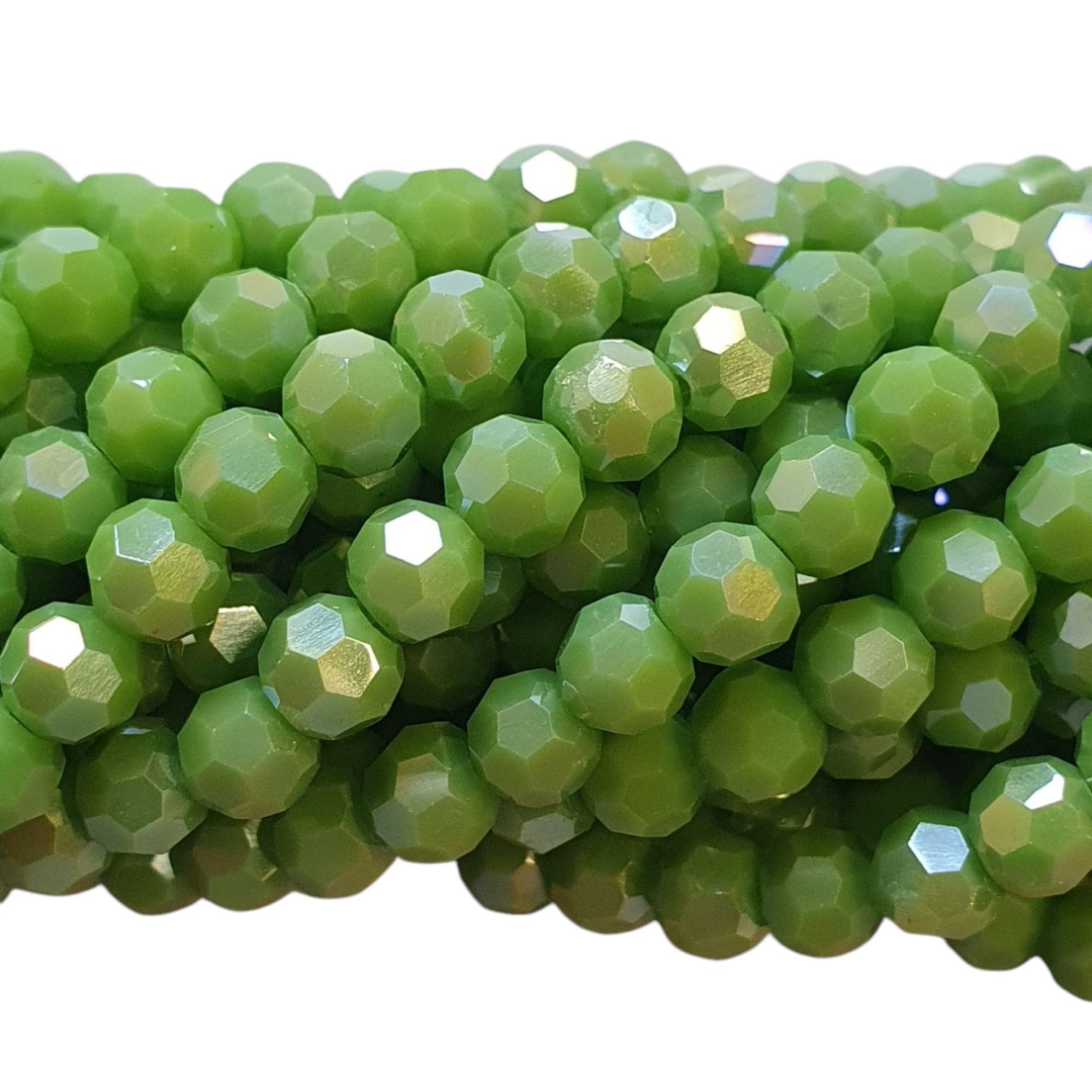 Facet Rond - Opaque Olive Green Soft-AB