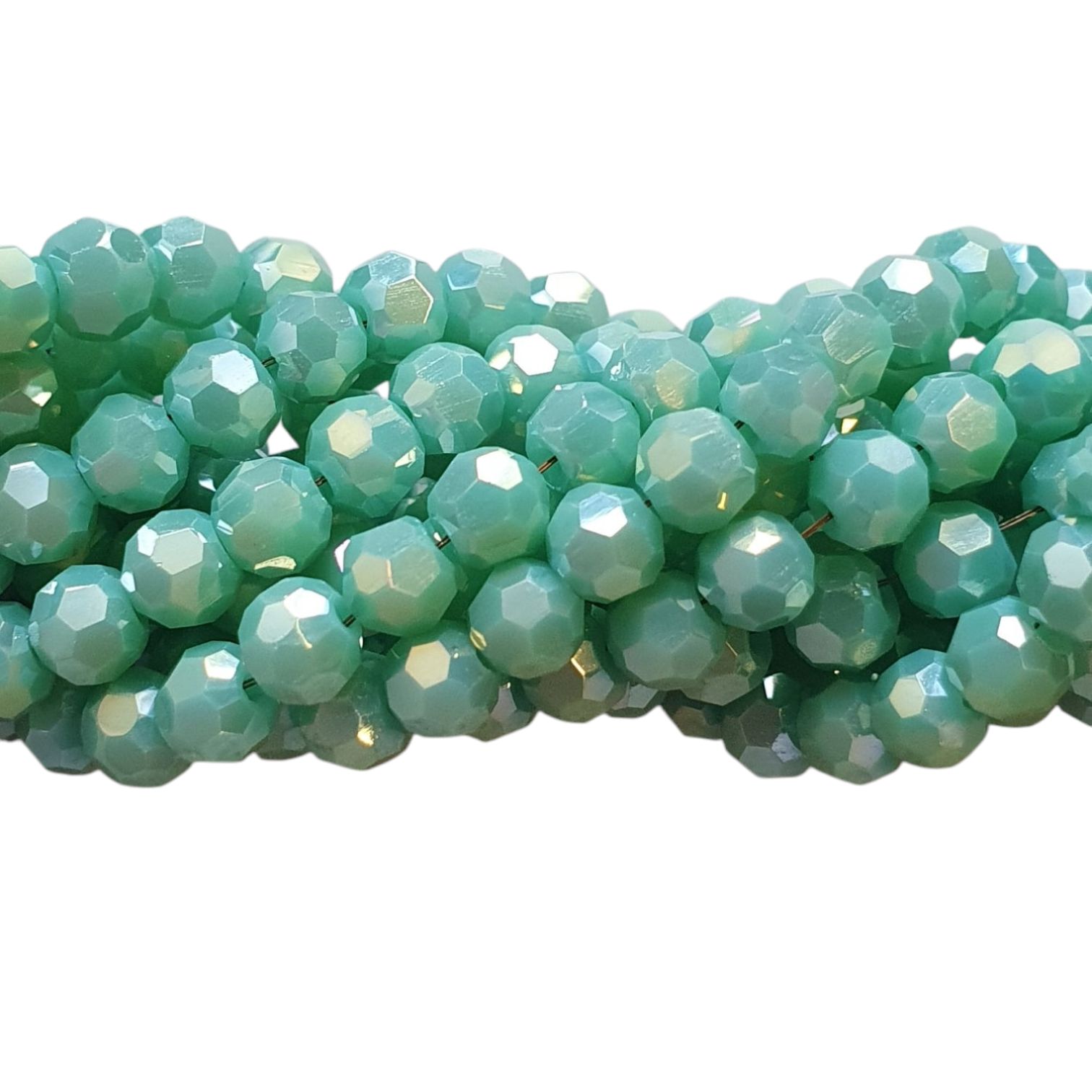 Facet Rond - Turquoise Green - Full Luster
