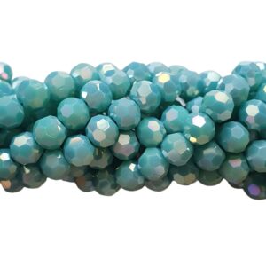 Facet Rond - Turquoise Blue - Full Luster