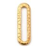 Linking Ring Ovaal, Leopard Print - Gold-plated RVS