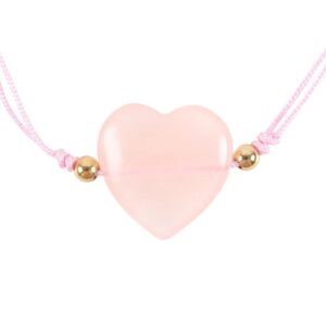 “You Are Loved” – Armband met Rozenkwarts Hart & Lieve Boodschap - Afbeelding 3