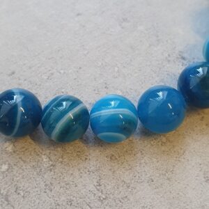 Natuursteen - Agaat, Blauw (bijgekleurd) - 10mm