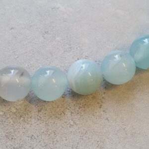 Natuursteen - Agaat, Licht Blauw (bijgekleurd) - 10,44mm