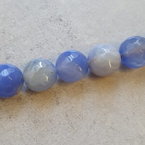 Natuursteen - Agaat, Facet Cornflower Blauw (bijgekleurd) - 9,5mm
