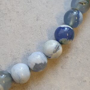 Natuursteen - Agaat, Crackle Cornflower Blauw (bijgekleurd) - 10mm