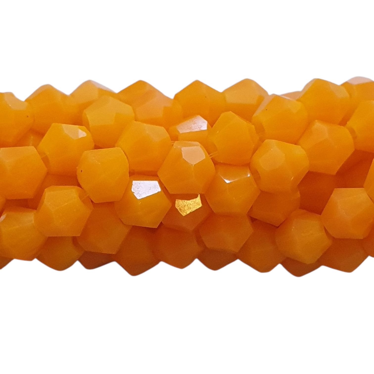 Glaskraal, Bicone - Opaque Orange