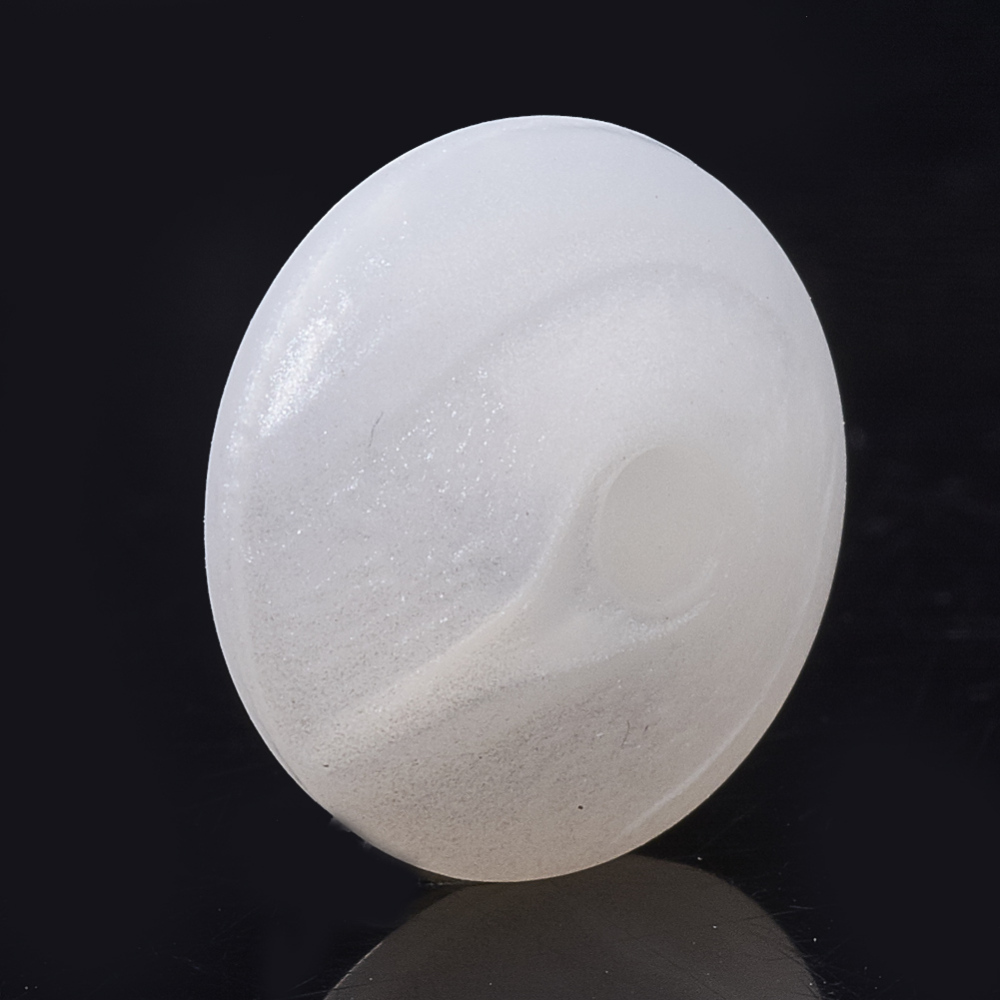 Siliconen, 12X6mm - Mini Rondelle - Pearl White
