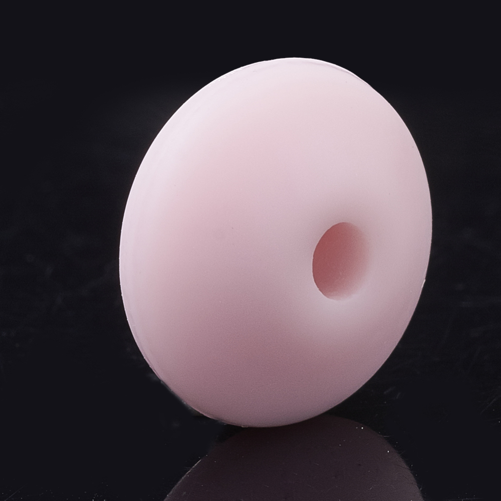 Siliconen, 12X6mm - Mini Rondelle - Pink - Afbeelding 2