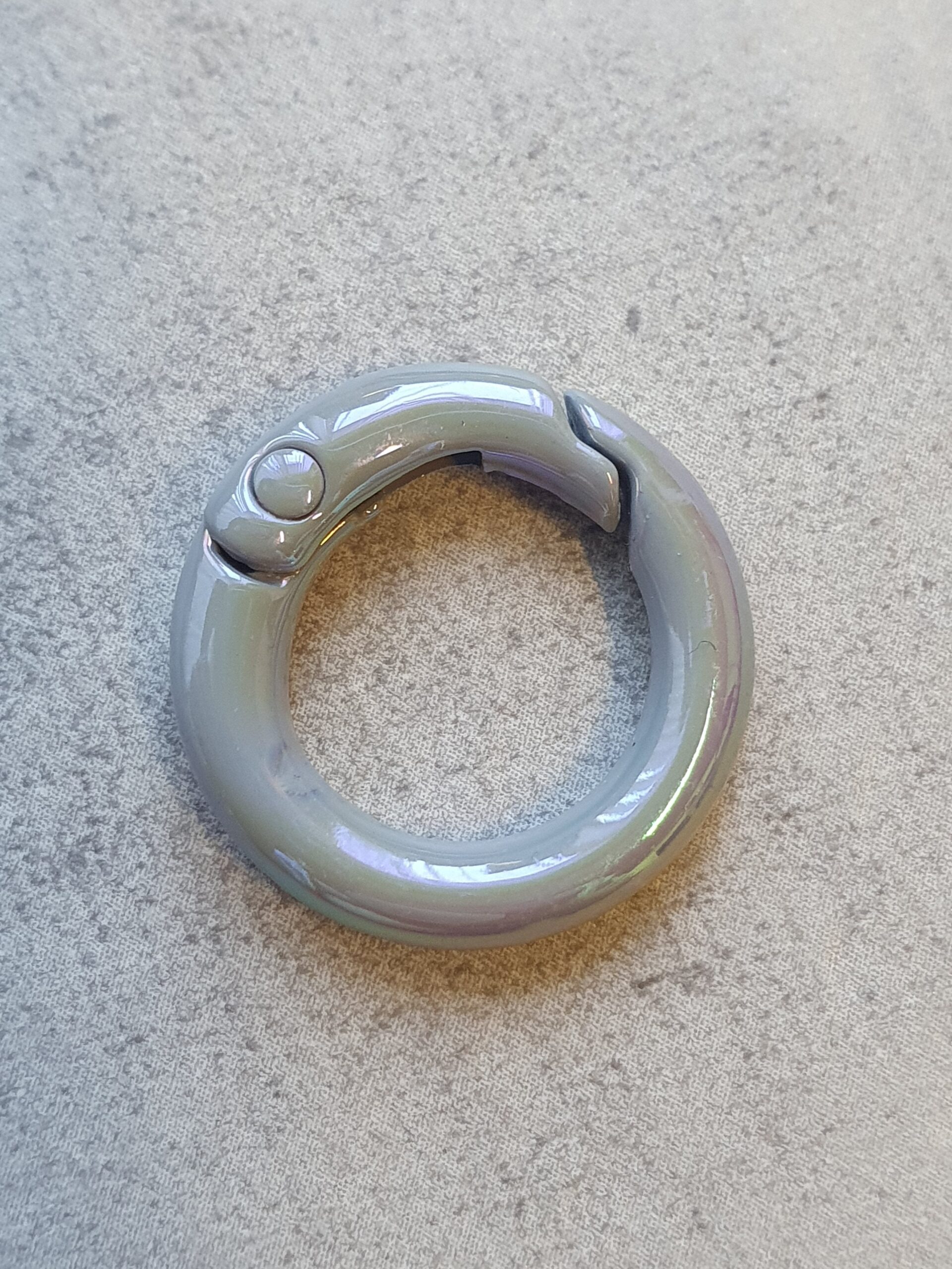 Sleutelhanger Ring - Shimmer - Dark Lilac/Grey