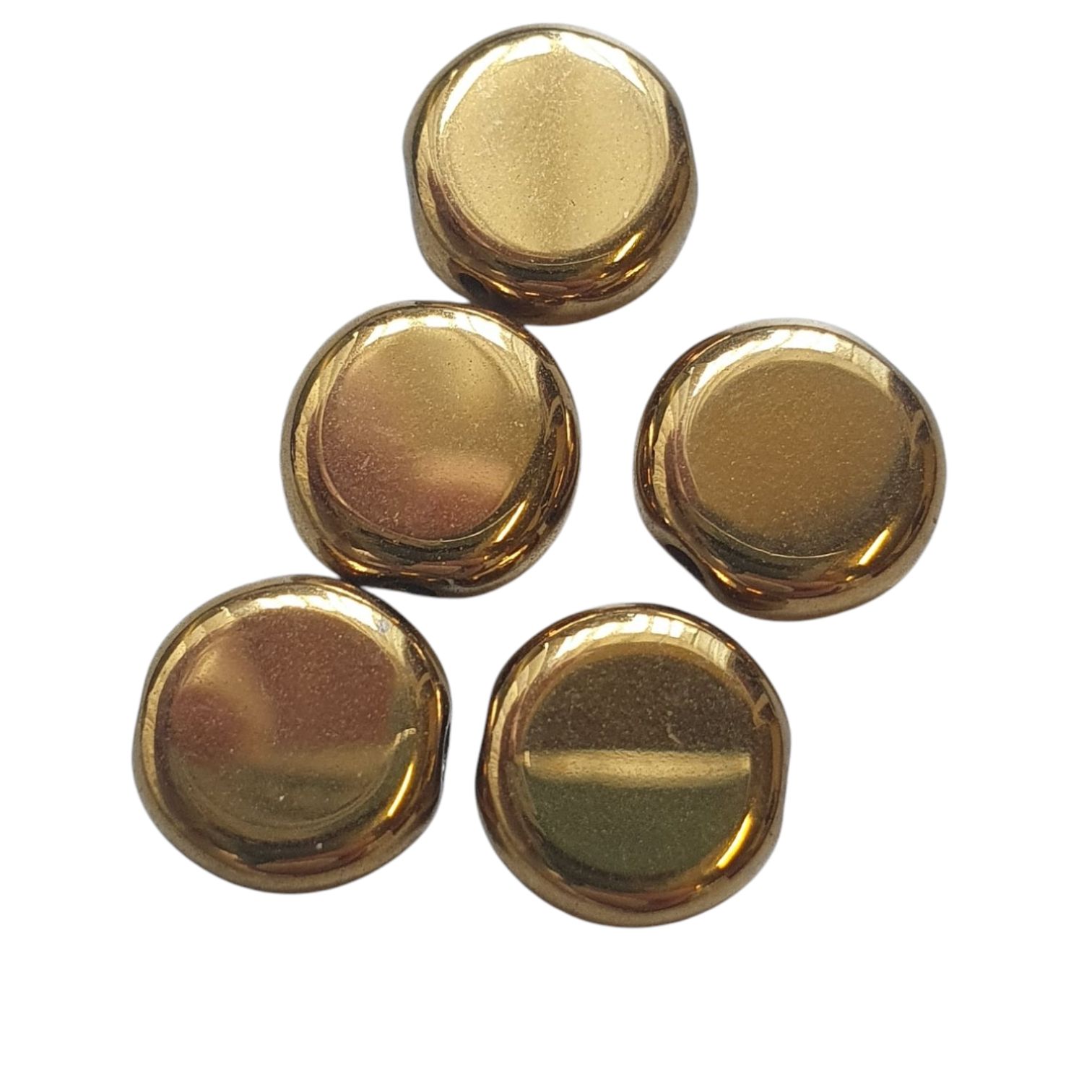 Hematiet Disc - Antiek Goud