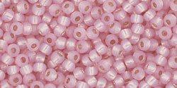 Toho, 11/0 - PermaFinish - Silver-Lined Milky Soft Pink