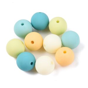 Rubberized Style, Imitated Silicone - ca. 12mm - Green & Blue Mix
