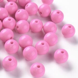 Acryl, Candy Beads - Opaque Pink