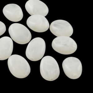 Acryl, Candy Beads, Nuggets - Imi Gemstone, White
