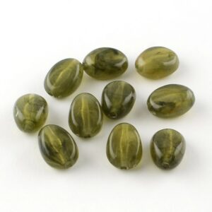 Acryl, Candy Beads, Nuggets - Imi Gemstone, Olive Green