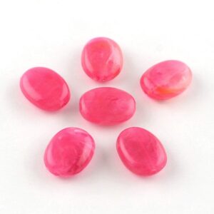 Acryl, Candy Beads, Ovaal - Imi Gemstone, Dark Pink