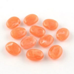 Acryl, Candy Beads, Ovaal - Imi Gemstone, Bright Orange