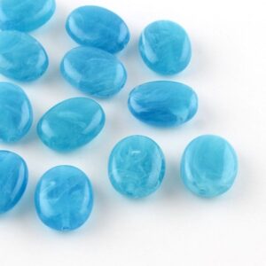 Acryl, Candy Beads, Ovaal - Imi Gemstone, Aqua Blue