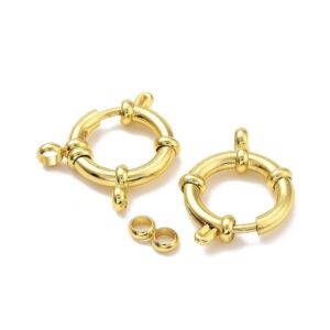 Alternative view of Springveer Sluiting 18mm - 18K Gold-plated RVS