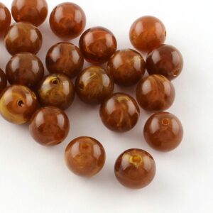Imitatie Gemstone - Imi Gemstone, Saddle Brown - ca. 8mm