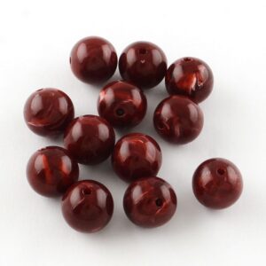 Imitatie Gemstone - Imi Gemstone, Dark Red - ca. 8mm