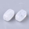Acryl, Candy Beads, Cuboid - Imi Gemstone, White