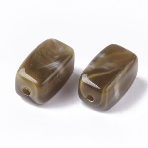 Acryl, Candy Beads, Cuboid - Imi Gemstone, Dark Wood Brown