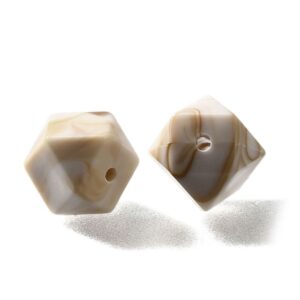 Acryl, Candy Beads, Polygon - Imi Gemstone, BurlyWood White