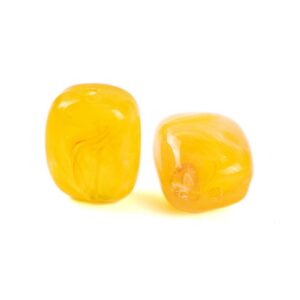 Acryl, Candy Beads, Pillow - Imi Gemstone, Oker Orange *Lichter dan op de foto