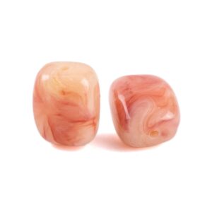 Acryl, Candy Beads, Pillow - Imi Gemstone, Salmon Beige *Opaquer dan op de foto