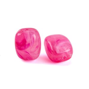 Acryl, Candy Beads, Pillow - Imi Gemstone, Hot Pink