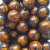 Acryl, Candy Beads, Rond 15mm - Imi Gemstone, Tiger Eye Brown