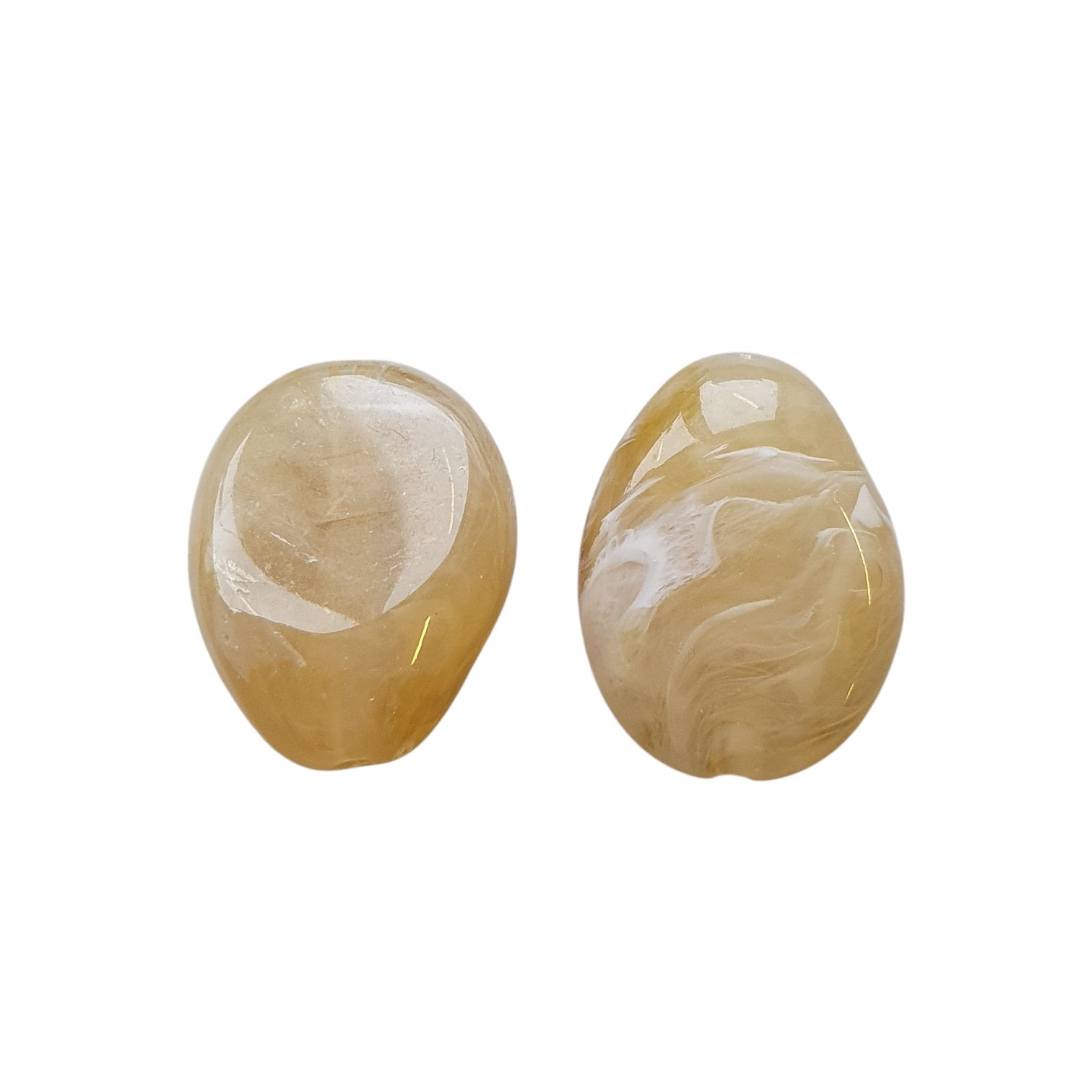 Acryl, Candy Beads, Big Rock - Imi Gemstone, Khaki Beige