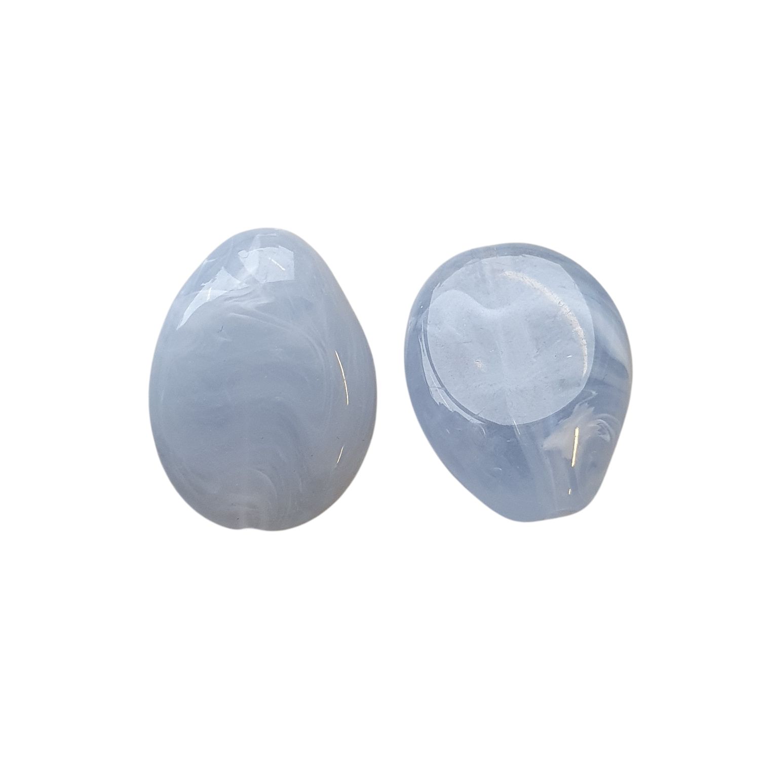 Acryl, Candy Beads, Big Rock - Imi Gemstone, Cornflower Blue