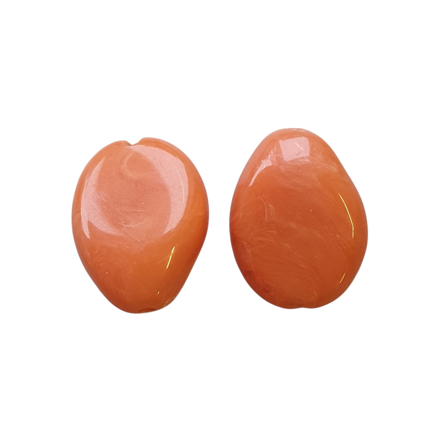 Acryl, Candy Beads, Big Rock - Imi Gemstone, Opaque Orange