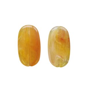 Acryl, Candy Beads, Ovaal Plat - Imi Gemstone, Oker Yellow