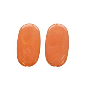 Acryl, Candy Beads, Ovaal Plat - Imi Gemstone, Opaque Orange