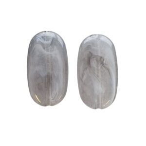 Acryl, Candy Beads, Ovaal Plat - Imi Gemstone, Grey