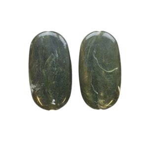 Acryl, Candy Beads, Ovaal Plat - Imi Gemstone, Dark Green