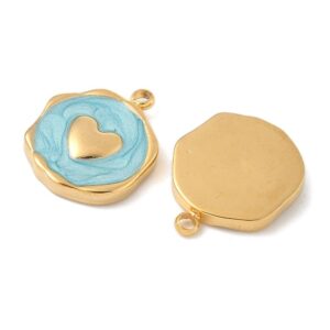 Ion Plating(IP) Stainless Steel - Bedel, Heart - Ice Blue