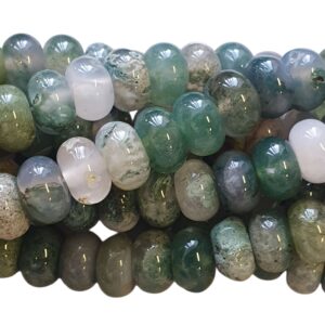 Natuursteen Rondelle - Moss Agaat