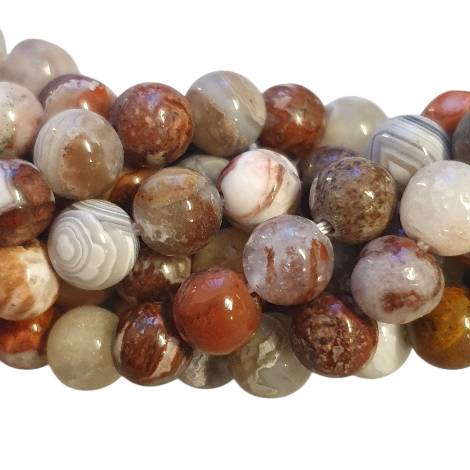 Natuursteen Rond - Mexicaanse Lace Agaat