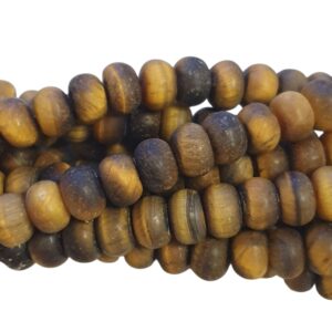 Natuursteen Rondelle - Frosted Tijgeroog