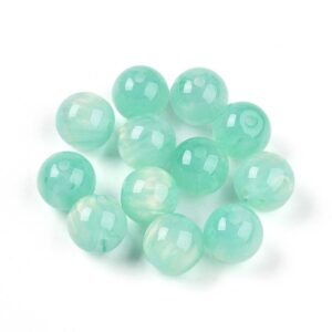 Acryl, Candy Beads - Shiny Mint Green
