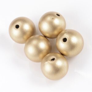Acryl, Candy Beads - Matte Gold
