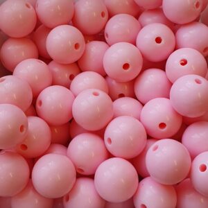 Acryl, Candy Beads - Opaque Pearl Pink