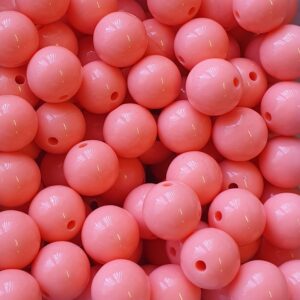 Acryl, Candy Beads - Opaque Dark Salmon