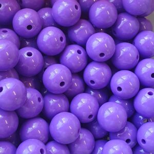 Acryl, Candy Beads - Opaque Dark Purple