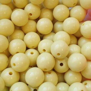 Acryl, Candy Beads - Opaque Champagne Yellow